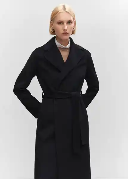 Abrigo Classic Negro Talla 18 Mujer Mango