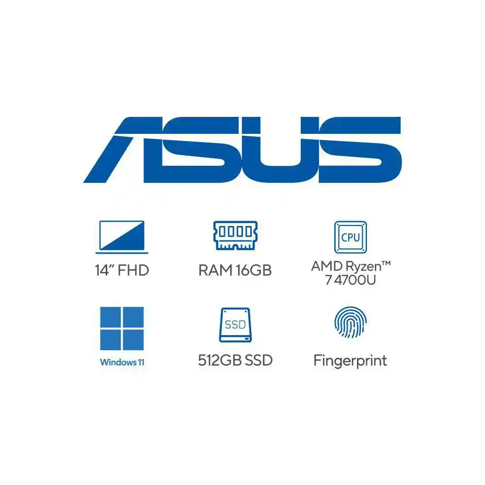 Asus Computador Vivobook 14 AMD Ryzen 7 4700U M413IA-EB1048W