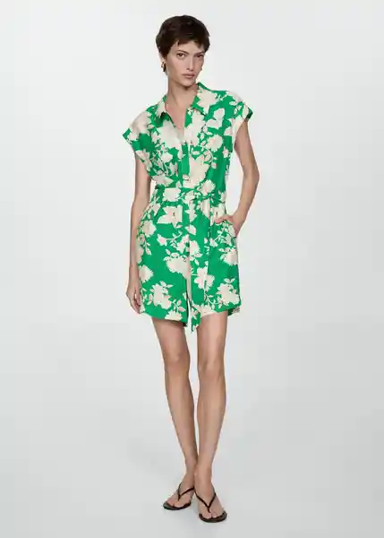 Enterizo Alazán Verde Talla 24 Mujer Mango