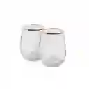 Ambiente Gourmet Vaso Borde Dorado