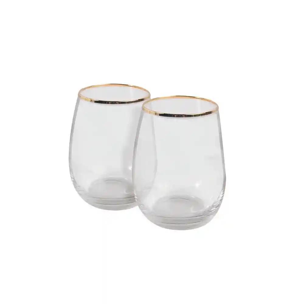 Ambiente Gourmet Vaso Borde Dorado