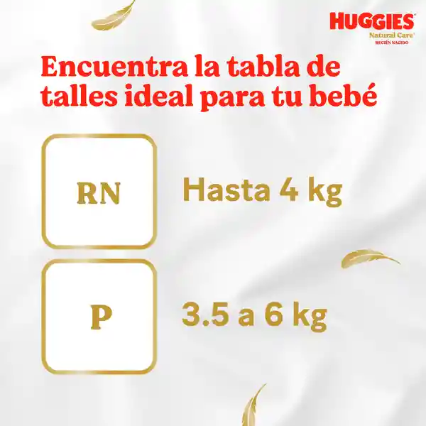 Pañales Huggies Natural Care Etapa 1/RN Insuperable 20 Und