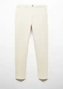 Pantalón Dublino Off White Talla 38 Hombre Mango