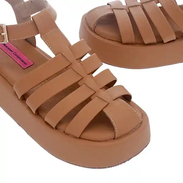 Sandalias Plataforma Chloe Beige Talla 39