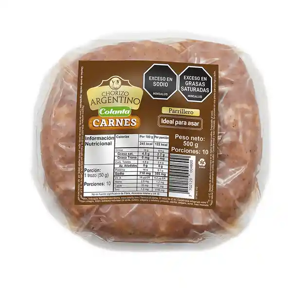 Colanta Chorizo Argentino 500 G