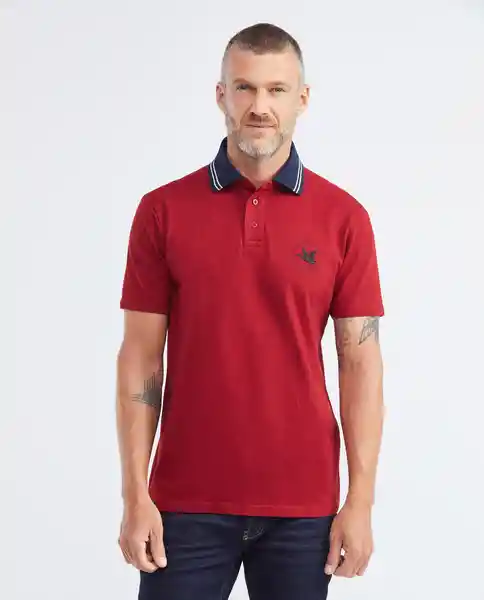 Camiseta Polo Contrast Neck - Togs Rojo Marsala T. S Chevignon