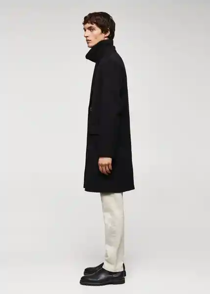 Abrigo Uxio Negro Talla XL Hombre Mango