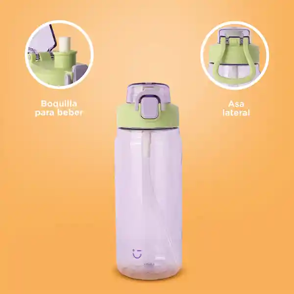 Vaso Plástico de Verde y Morado 780 mL Miniso
