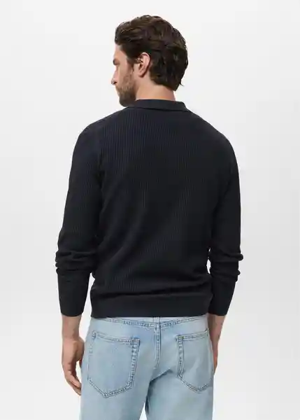 Camiseta Polo Antiguas Navy Talla L Hombre Mango