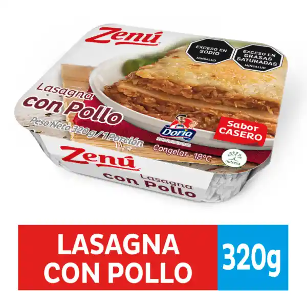 Zenú Lasagna con Pollo para Microondas