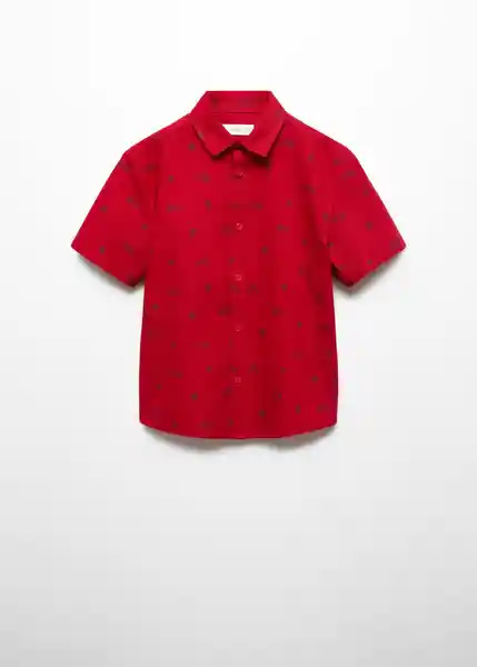 Camisa Dragon Niños Rojo Talla 7 Mango