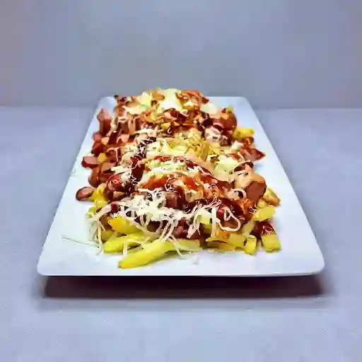 Salchipapa Costilla Bbq