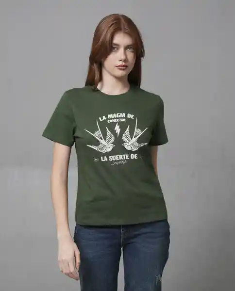 Camiseta Mujer Verde Talla L 209G105_VER195406 Rifle