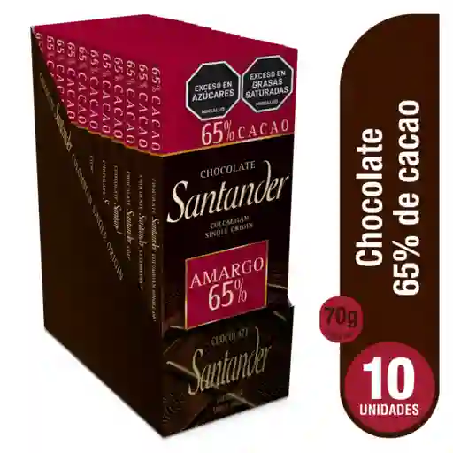 Santander Golosina 65% Plegadiza 10 un x 70 g