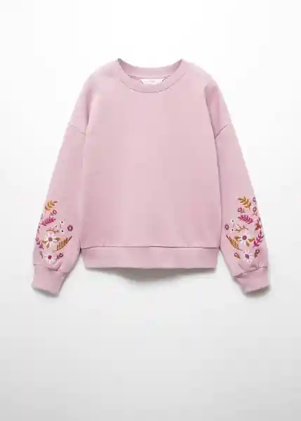 Sudadera Romance Malva Talla 08 Niña Mango