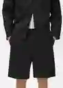 Bermuda Banarea Negro Talla 40 Hombre Mango