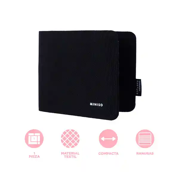 Billetera Casual Negro Miniso