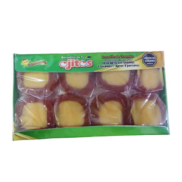 DVelez Postre Bocadillo de Guayaba Con Manjar de Leche Ojitos 200 g