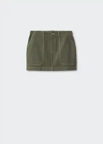 Falda Janina Khaki Talla XS Mujer Mango