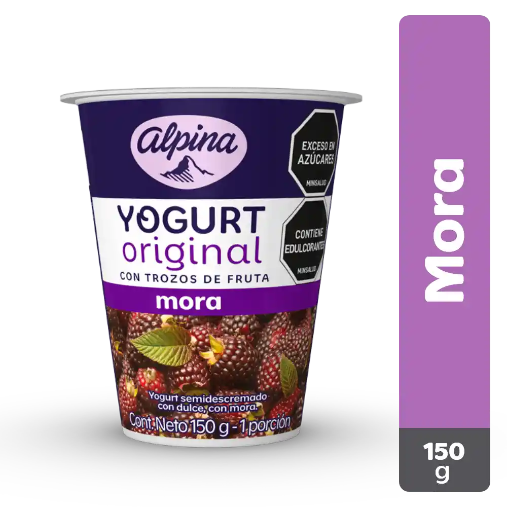 Alpina Yogurt Original con Trozos de Mora