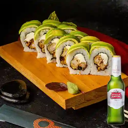 Combo Avocado Roll + Cerveza Stella Artois Bot. 330ml