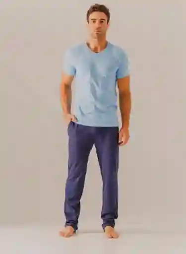 Pantalón Pijama Largo Hombre Azul/Oscuro Talla M Bronzini