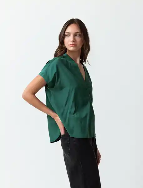 Camisa Calixta Verde Cazador Herbario L 013F319 Naf Naf