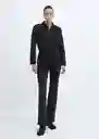 Enterizo Mono Judith Tejano Negro Talla XS Mujer Mango