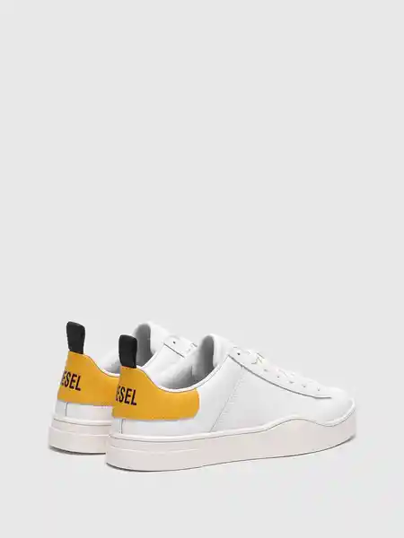 Diesel Tenis S-Clever Low Lace Blanco/Amarillo Talla 10.5