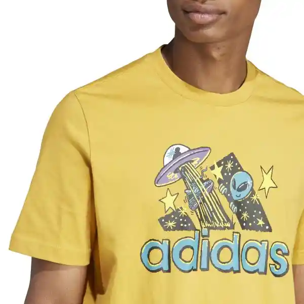 Adidas Camiseta M Doodle F T Para Hombre Amarillo Talla XL
