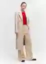 Abrigo Linda Beige Talla 24 Mujer Mango