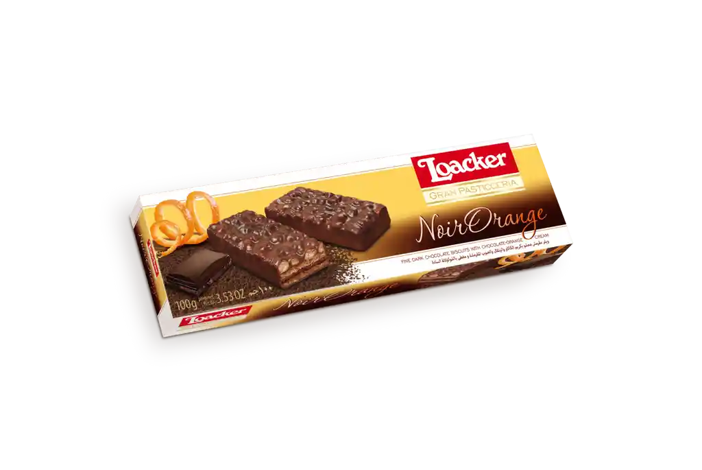 Loacker Galleta Chocolate Negro Oranje 1 U