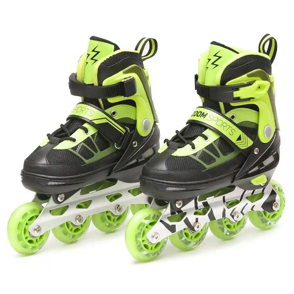 Zoom Sports Patines Electric Verde Talla M 34-37 cm