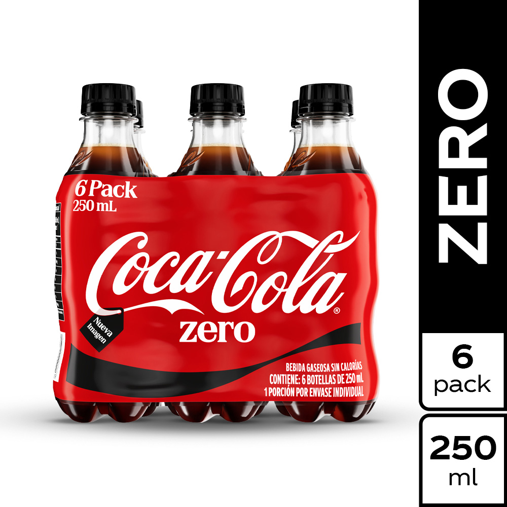 Gaseosa Coca-Cola ZERO 250ml x 6 Unds