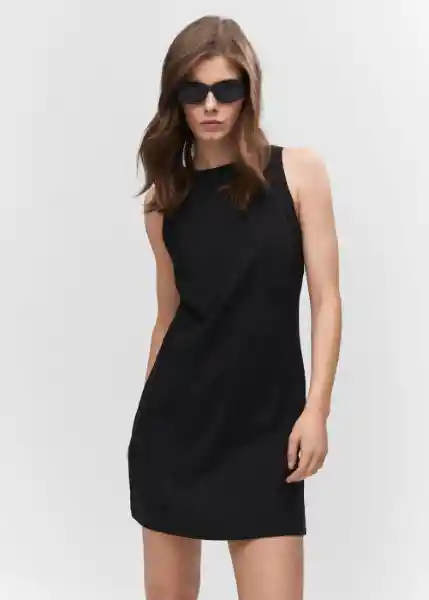 Vestido Noemi Negro Talla L Mujer Mango