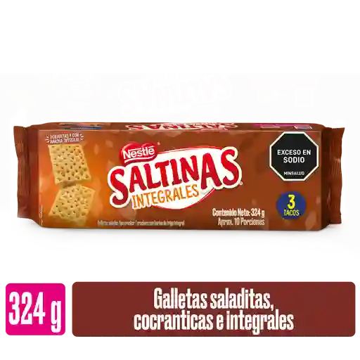 Saltinas Integrales galletas saladas x 3 tacos x 324g