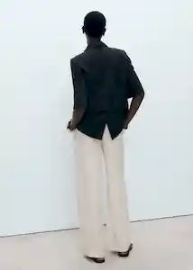 Pantalón Maneli Piedra Talla 40 Mujer Mango