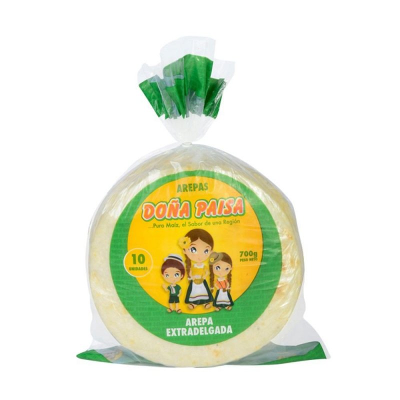 Doña Paisa Arepa Blanca Extra Delgada 700 g