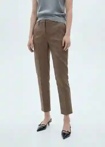 Pantalón Warm Granate Talla 40 Mujer Mango