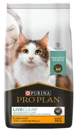 Pro Plan Alimento para Gato Adulto LiveClear Alergias Probióticos