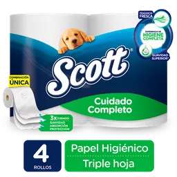 Scott Papel Higiénico Cuidado Completo Triple Hoja
