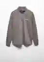 Buzo Sudadera Lofta Ceniza Talla L Hombre Mango