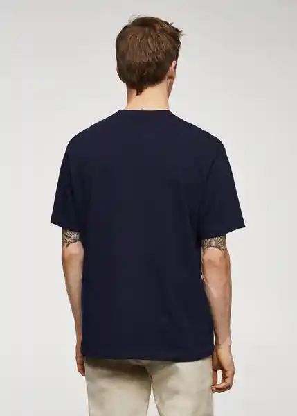 Camiseta Anouk Navy Talla XS Hombre Mango