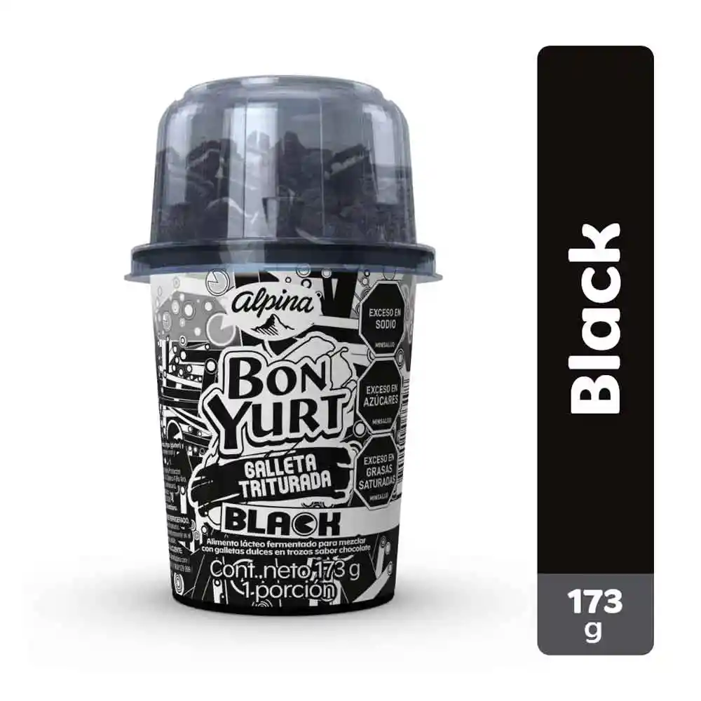 Bon Yurt Bebida Láctea con Trocitos de Galletas Dulces Black