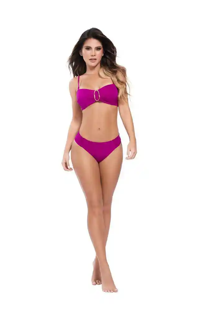Top Baño Straples Con Accesori L-magenta