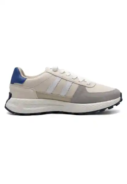 Tenis Hombre Beige-Azul Talla 39 50 Tellenzi