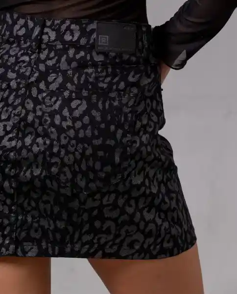 Falda Corta Mujer Negro Noche Ultraoscuro Talla 6 89759 Rifle