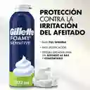 GILLETTE Foamy Sensitive Espuma de Afeitar Ideal para Hombres con Piel Sensible Afeitadas sin Irritación 322 mL
