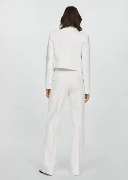 Pantalón Monaco Blanco Talla 34 Mujer Mango