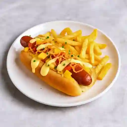 Perro Caliente más Papas
